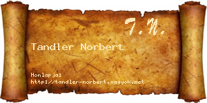 Tandler Norbert névjegykártya
